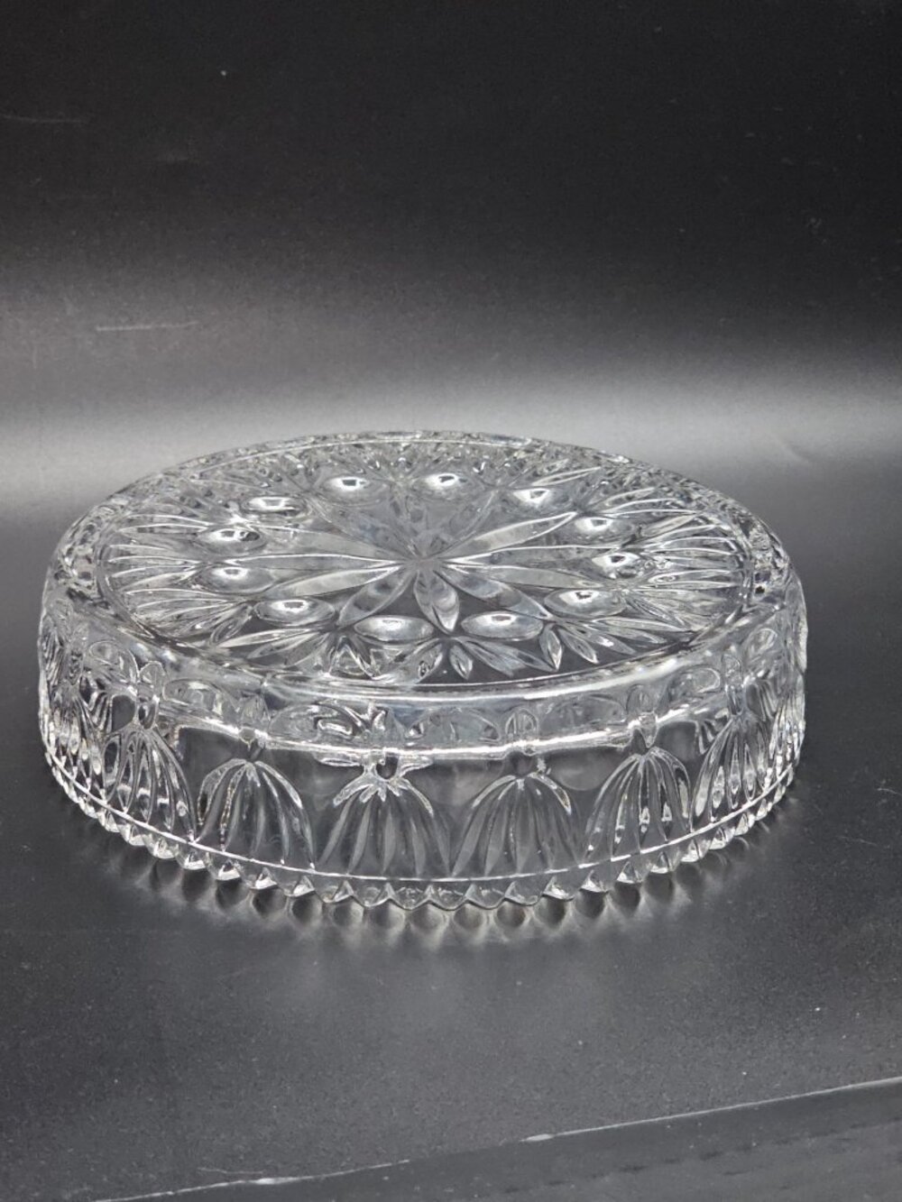 Vintage Princess House Candle Bowl Crystal Centerpiece Fostoria 3 Taper Holder - Picture 3 of 6